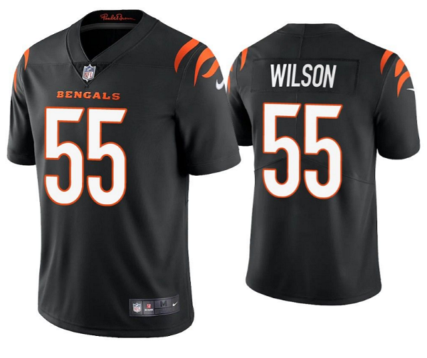 Men's Cincinnati Bengals #55 Logan Wilson 2021 Black Vapor Untouchable Limited Stitched Jersey